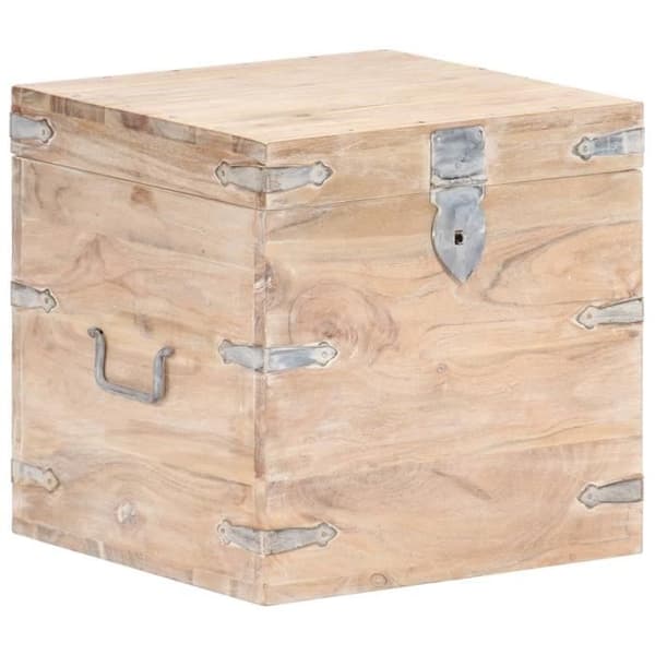 vidaXL Förvaringsbox 40x40x40 cm Solid akaciaträ