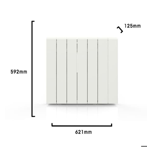 Elradiator - BATILEC - Aluminium och Keramiksten - Effekt 1500W