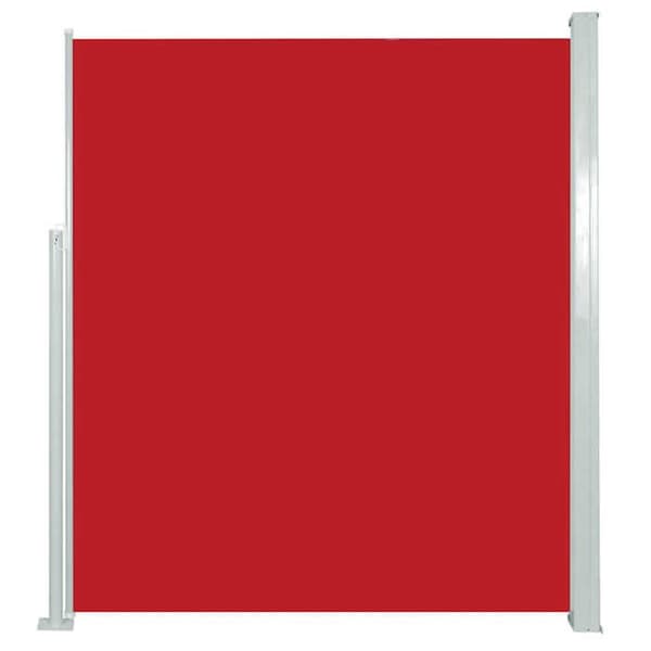 vidaXL Infällbar sidomarkis 120 x 300 cm Röd