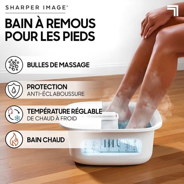 Värmefotsbad - SHARPER IMAGE - 1245013241 - Bubbelmassage - Rullfunktion - 37,7 °C