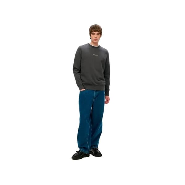 Sweat Superdry Herr Mikro Logotyp Svart Bomull