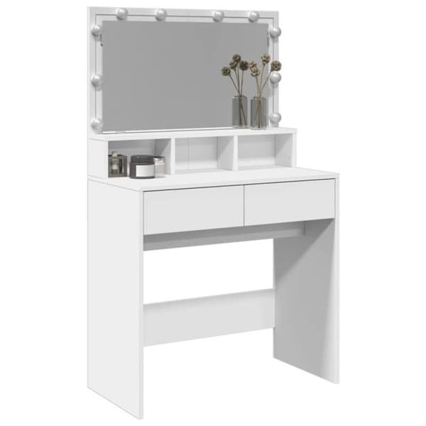 Coiffeuse med vit LED 80x41x134,5 cm
