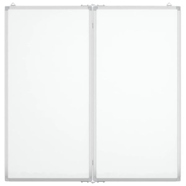 Fällbart magnetiskt whiteboard 100x100x1,7 cm aluminium