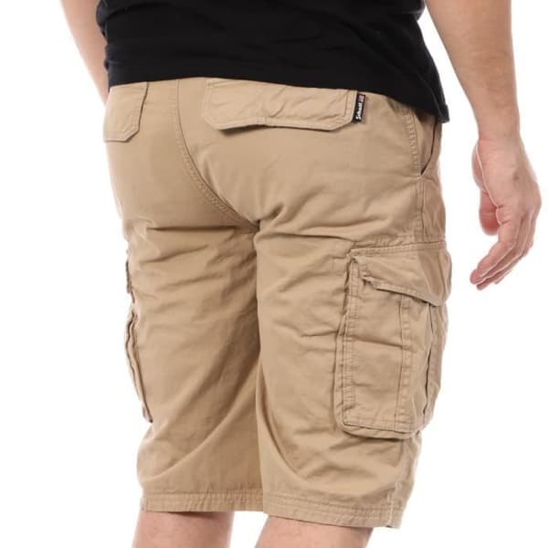 Kort Cargo - SCHOTT - Man - Beige - 100% Bomull - 6 fickor
