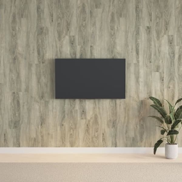 vidaXL Väggpaneler Träutseende Grå PVC 2,06 m² 351818