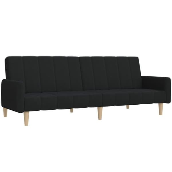 vidaXL 2-sits bäddsoffa svart tyg 375760