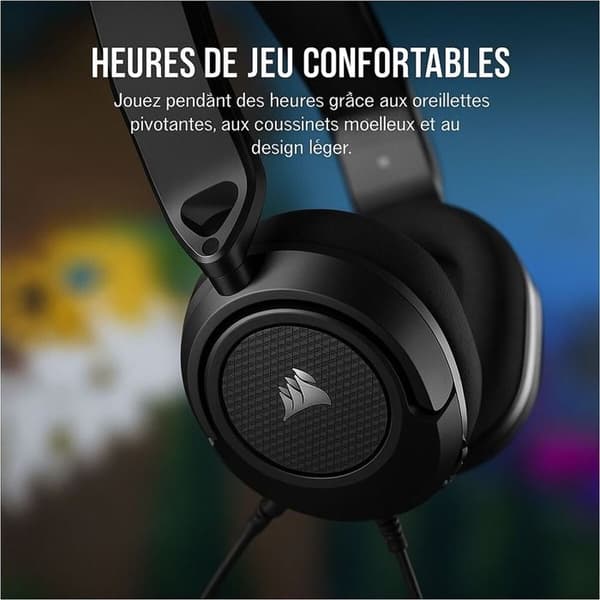 Corsair HS35 Surround v2 trådbundet gamingheadset multi-plattform Kolfiber