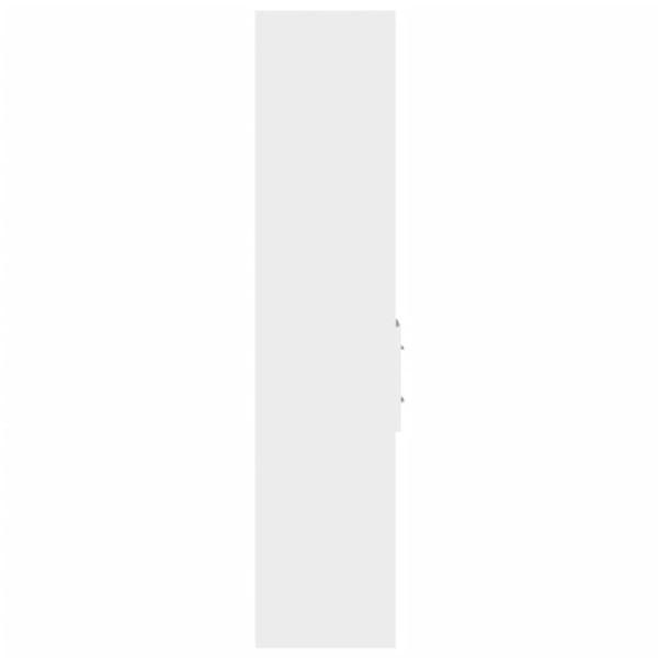 vidaXL Vit buffé 30x42,5x185 cm ingenjörsträ 846236