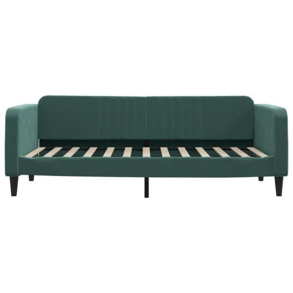 vidaXL Mörkgrön sängsoffa 90x200 cm sammet 354088