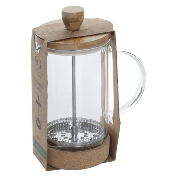 Kaffekanna 60 cl i glas och bambu - Transparent - D 9 cm