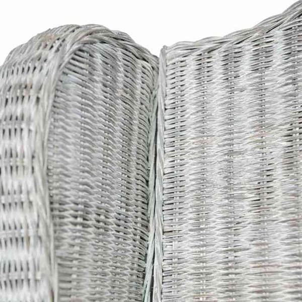 vidaXL Soffa med Dyna Vardagsrum Fåtölj Soffa Stol Vardagsrum Hem Interiör Sovrum Grå Rotting 325464