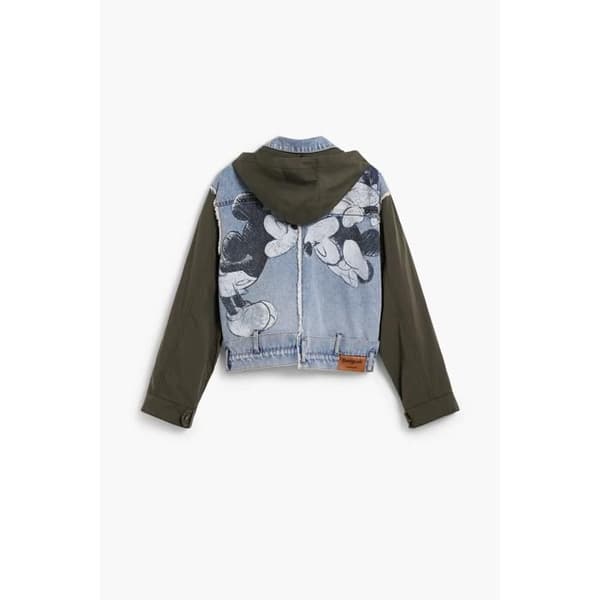 Jeansjacka dam Desigual Mickey - blå/grön