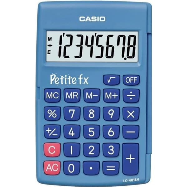 Casio PETITE FX-kalkylator - GRUNDSKOLA - BLÅ