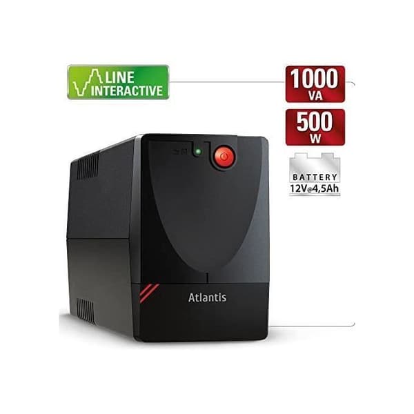 Atlantis UPS X1500, Effekt 1000VA, 500W, Line Interactive