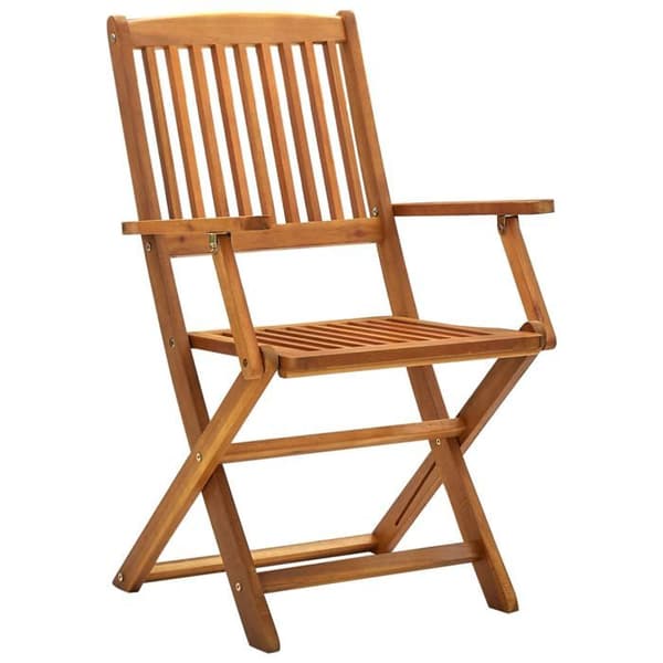 vidaXL fällbara utomhusstolar Set med 4 Solid Acacia Wood 46338