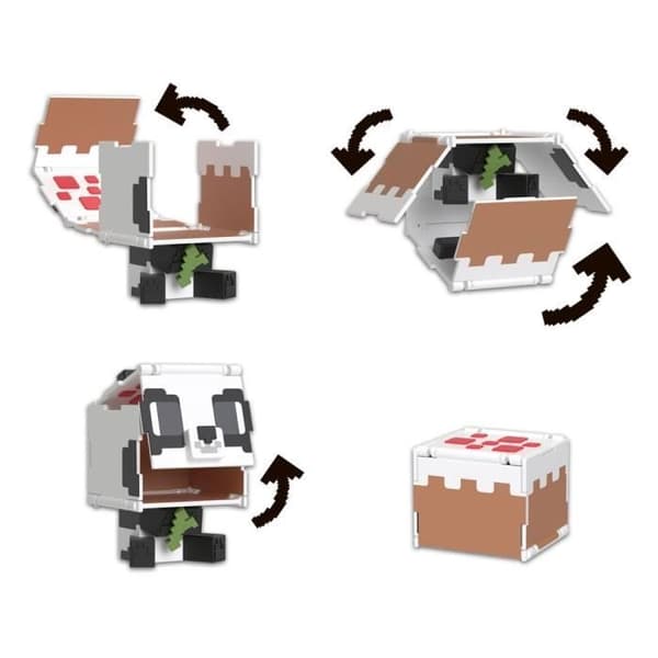 Figurin - MATTEL - Minecraft Flippin' Figs - Enkel transformation - Pixelerad design