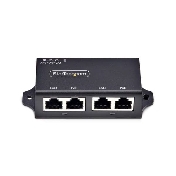 PoE+-injektor - StarTech.com - 2 Gigabit-portar - 30W - Väggmontering - Ethernet 1Gbps