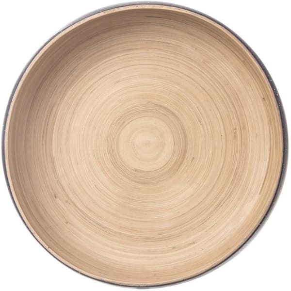 ORION Serveringsskål 30 cm grå, snurrad bambu