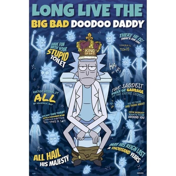 Affisch - Rick & Morty - Doodoo Daddy - 91x61,5 cm - Glanspapper - Väggdekoration