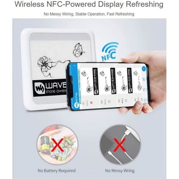 IBest 4,2 tum passiv NFC-driven e-pappers svartvitt e-bläckdisplay