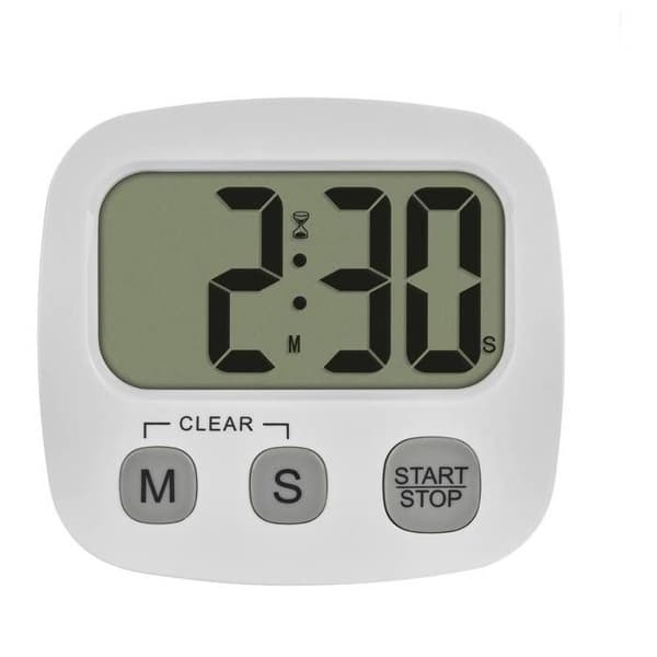 Digital timer - TFA DOSTMANN - Vit stoppur - Mångsidig enhet - Precision - Daglig användning