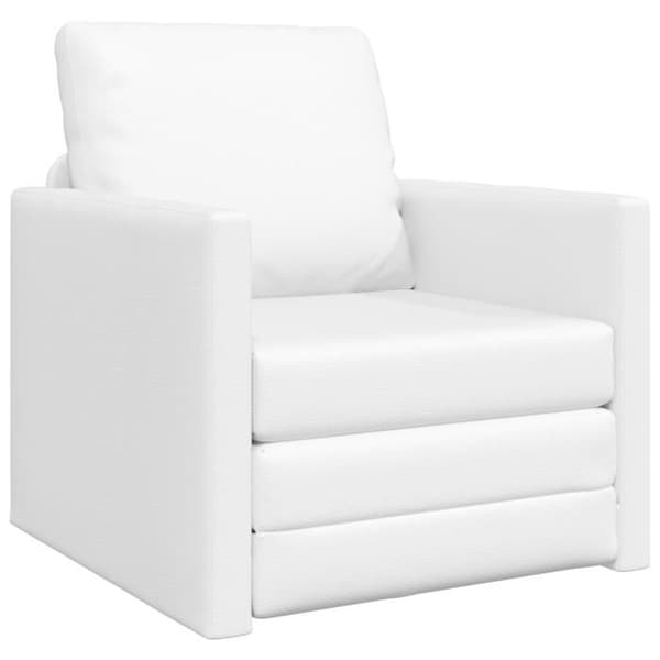 Soffa Säng 2 i 1 Vit 74x77x81 cm i Konstläder