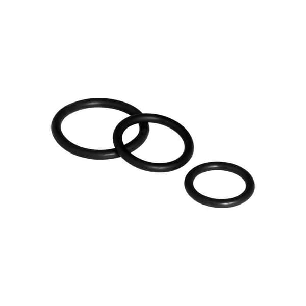 P-ringar - Tri-ringar - Set om 3 - Gummi - Svart - Vuxna