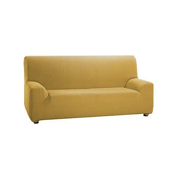 Elastisk sofföverdrag 3 platser Tunez 180–240 cm Guld Jacquard