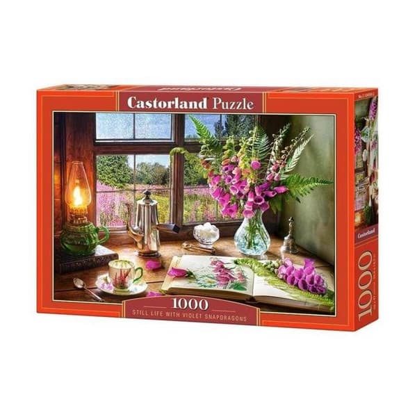Pussel 1000 bitar: Stilleben med Violett Snapdragons