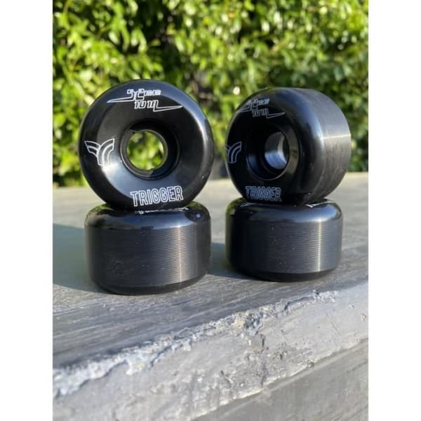 Set med 4 Trigger Conical 101A-hjul - svart - 52x31 mm - Skateboard - Trigger