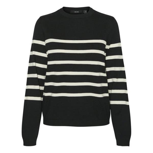 Rundhalsad tröja - VERO MODA - Svart - Dam