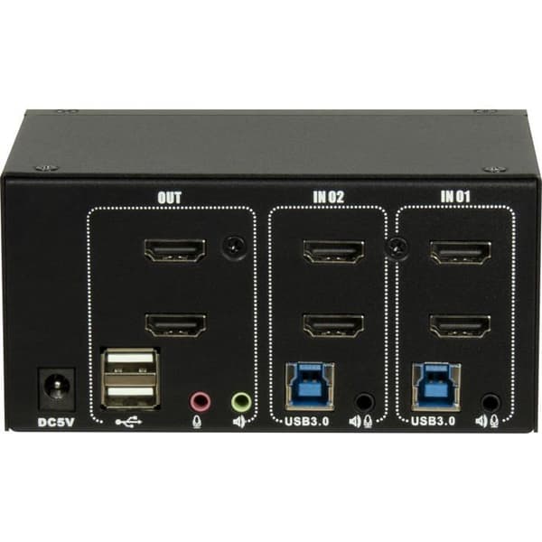 KVM-switch - Inter-Tech - AC-22HUS - HDMI 4K - 60 Hz - Tryckknapp