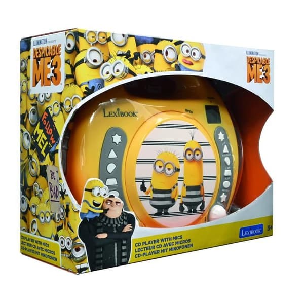Bärbar CD-spelare med 2 mikrofoner The Minions