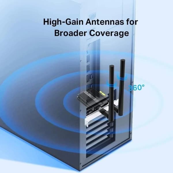 WiFi-kort PCIe - TP-LINK - Archer TX50E - WiFi 6 - Bluetooth 5.3 - 2 antenner