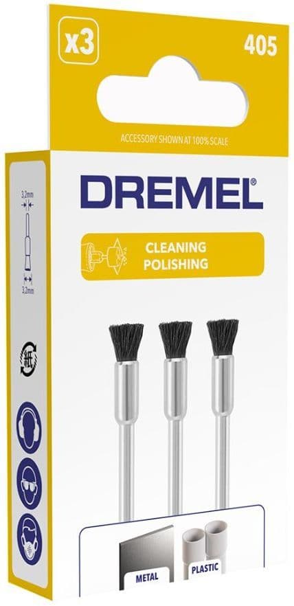 Set med 3 DREMEL borstar ø 3,2 mm