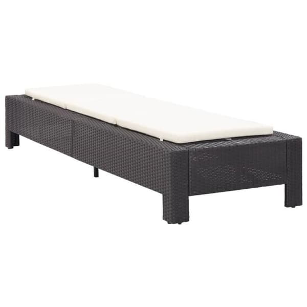 vidaXL Bouncer med Cushion Black Poly Rattan