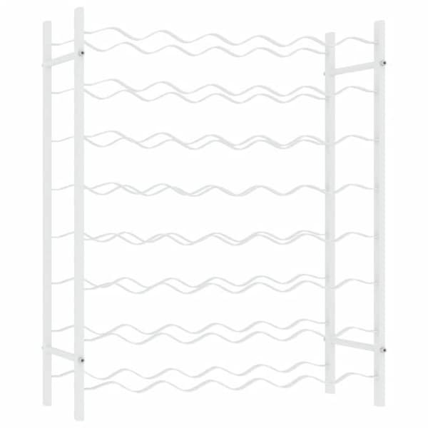 vidaXL Flaskställ för 48 flaskor Vitmetall 340908