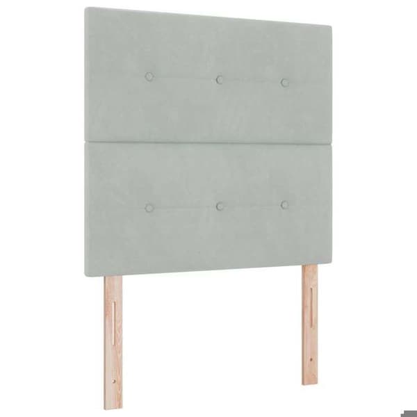 vidaXL Sänggavel Ljusgrå 80 cm Sammet 3337789