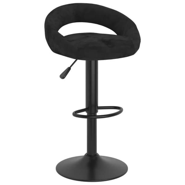 vidaXL Barstolar 2 st Black Velvet