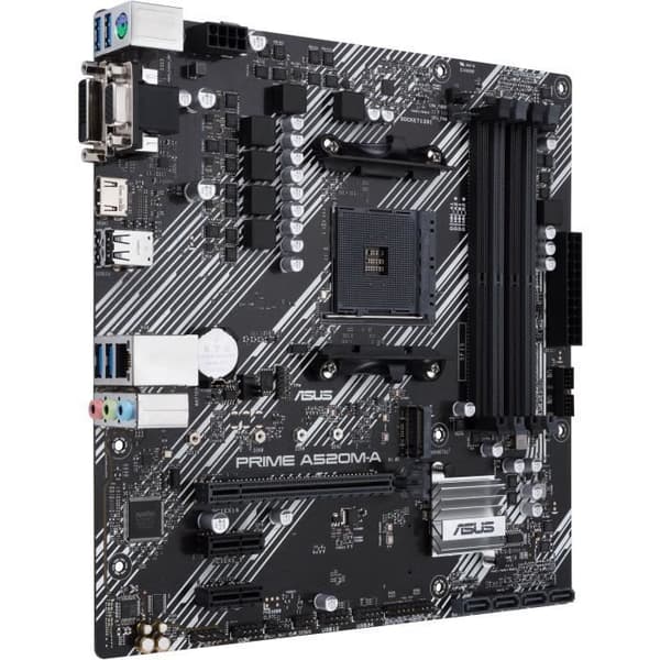 Moderkort - ASUS - PRIME A520M-A II/CSM - AMD A520 - Socket AM4 micro ATX