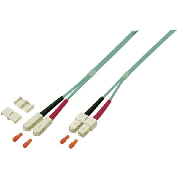 Fiberoptisk patchkabel EFB Elektronik O0318.1 [1x SC hane - 1x SC hane] 50-125 µ Multimode OM4 1 m