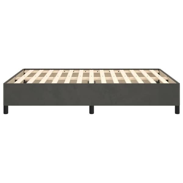 vidaXL Sängram utan madrass mörkgrå 140x190 cm sammet 347319