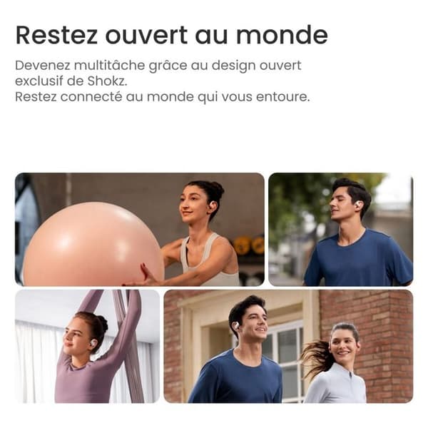 Hörlurar Shokz OPEN FIT AIR ROSA