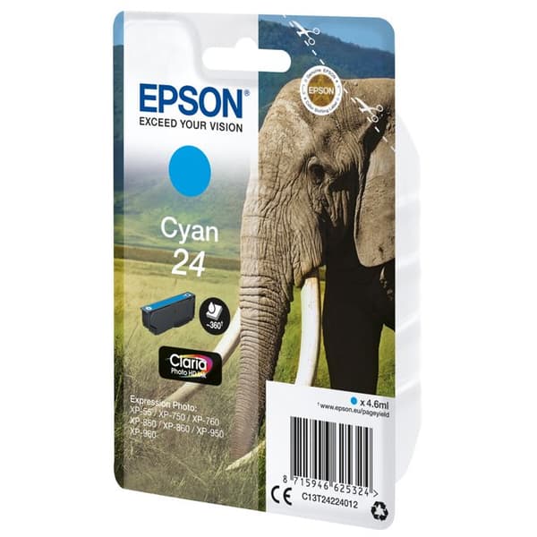Epson Elephant 24 Cyan bläckpatron