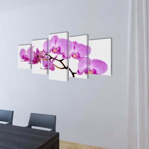 Orkidétryckt väggdukset 200 x 100 cm