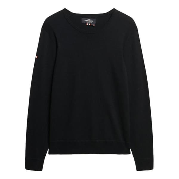 Pull Noir Homme Superdry Merino Crew Jumper