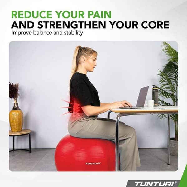TUNTURI Gymboll - 65cm - Röd