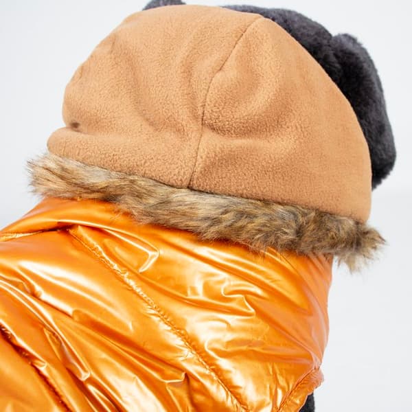 Duvoplus quiltad hundjacka - Orange - XS