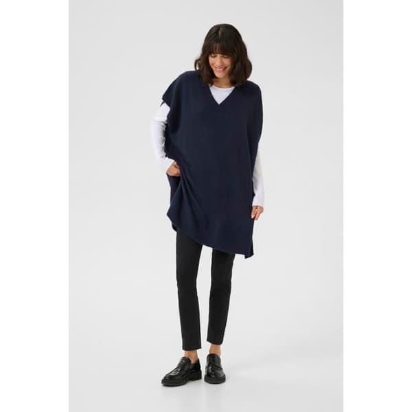 Poncho stickad dam KAFFE Annetta