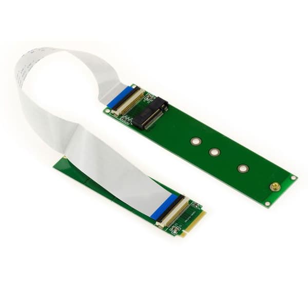 KALEA-INFORMATIQUE Riser Extension Card M2 för M2 PCIe NVMe M Key Längd 20cm